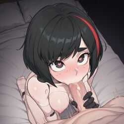 1boy 1boy1girl 1girl1boy 1girls ai_generated android black_eyes black_hair blush breasts civitai fellatio female female_focus freckles freckles_on_face heart-shaped_pupils jun_(mdrg) kneeling looking_at_viewer looking_up looking_up_at_partner male medium_breasts motion_lines movement_lines multicolored_hair my_dystopian_robot_girlfriend nude nude_female oral oral_sex penis pov red_hair red_streak robot robot_girl robot_humanoid robot_joints saliva short_hair solo_focus straight streaked_hair submissive submissive_female thick_eyebrows
