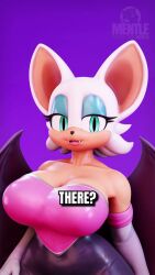 3d 3d_(artwork) anthro big_breasts breasts clothed clothed_female fangs female female_focus female_only furry huge_breasts interested large_boobs large_breasts looking_at_viewer mentlexd mobian mobian_(species) mobian_bat rouge_the_bat sega solo solo_female solo_focus sonic_(series) sonic_the_hedgehog_(series) tagme talking_to_viewer video