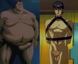 2boys balls big_penis bondage captain_continental dhlinez dog_tags dogtags edit edited editfag erect_penis erection evil_grin evil_smile fat fat_male foreskin gay gay_male genitals harness human human_only johnathan_tiberius legend_of_the_blue_wolves male male_focus male_only nude nude_human nude_male obese obese_male overweight overweight_male penis retracted_foreskin screencap screenshot screenshot_edit solo solo_focus solo_male tied ugly_bastard uncircumcised uncut yaoi