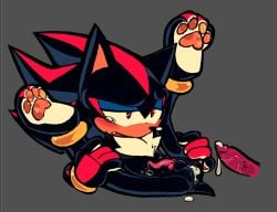2026 animal_genitalia animal_penis anklet anthro anus black_body black_fur black_nose bodily_fluids bracelet canine_genitalia canine_penis chest_tuft cum cum_drip cum_from_vagina cum_in_vagina cum_in_vulva cum_inside cuntboy cuntboy_sans_balls digital_drawing_(artwork) digital_media_(artwork) dripping duo english_description eulipotyphlan fur genital_fluids genitals gold_(metal) gold_anklet gold_bracelet gold_jewelry hedgehog herm hermaphrodite humanoid_hands intersex jewelry knot knotted_penis leaking_precum legs_up maleherm mammal mercurio-shadowz multi_genitalia open_mouth pawpads penis pink_anus pink_inner_ear pink_pawpads pink_vulva precum precum_on_self pussy red_body red_eyes red_fur sega shadow_the_hedgehog solo_focus sonic_(series) sonic_the_hedgehog_(series) spread_legs spreading tapering_penis tears tuft vulva white_body white_fur
