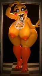 toy chica (fnaf) from five nights at freddy's by vllrukkin