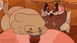 animated blowjob blowjob_only dandy's_world dandys_world gay gay_sex goob_(dandy's_world) male male_male male_only nikeshka roblox roblox_game shrimpo_(dandy's_world) tagme tail tail_wag tail_wagging video
