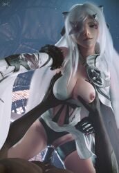 3d big_breasts biting_lip blood_stain breasts cowgirl_position dark-skinned_male dark_skin drag-on_dragoon drag-on_dragoon_3 drakengard drakengard_3 eye_patch female female_on_top female_penetrated grabbing_another's_breast grabbing_breasts hetero_sex interracial large_breasts large_penis light-skinned_female light_skin long_hair male male/female male_penetrating male_penetrating_female male_pov nipples one_breast_out pale-skinned_female pale_skin panties_aside penetration penile_penetration penis penis_in_pussy pussy sex sixplusone straight straight_sex tagme vaginal_penetration vaginal_sex white_hair zero_(drag-on_dragoon) zero_(drakengard)