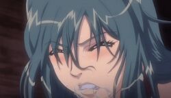 2girls ahe_gao animated animated_gif blue_eyes collar drooling female misuzu_yukiko purple_eyes shion_doll-007 shion_~zankoku_na_mahou_no_tenshi~ tongue_out