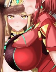 2girls animated big_breasts blowjob breasts gif juno_(pixiv32541104) loop looping_animation mythra oral oral_sex pubes pubic_hair pubic_hair_in_mouth pyra tagme watching watching_sex xenoblade_(series) xenoblade_chronicles_2