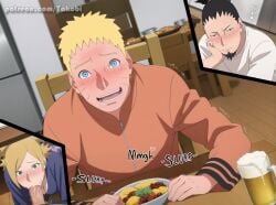 1girls 2boys ai_generated almost_caught blowjob blush boruto:_naruto_next_generations cheating cheating_husband cheating_wife cucked_by_friend cuckold dinner dizzy drink drunk drunk_male embarrassed female food high_resolution husband_and_wife indoors kimono living_room looking_at_another looking_at_partner male mature_female milf multiple_boys multiple_males nara_shikamaru naruto_(series) nervous netorare ntr oral penis quad_tails sitting stealth_fellatio stealth_oral stealth_sex sucking sucking_penis sweat temari twintails uncensored under_the_table uzumaki_naruto waking_up watermark yakobi