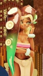 3d 3d_(artwork) big_breasts chel_(cosplay) chel_(the_road_to_el_dorado) cosplay dark-skinned_female large_breasts marina_(splatoon) nintendo splatoon splatoon_(series) splatoon_2 splatoon_3 ss_merchant tagme