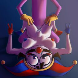 clown gag jax_(the_amazing_digital_circus) pomni_(the_amazing_digital_circus) tagme the_amazing_digital_circus