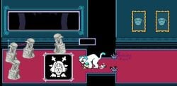 1boy 1nonbinary 2d 2girls accurate_art_style animated anthro balls deltarune deltarune_chapter_2 feral_on_female feral_on_human feral_penetrating_anthro kris_(deltarune) mansion no_sound noelle_holiday nonconsensual penis pixel_animation pixel_art prison ralsei rape raped_by_monster statue suicidalpixel susie_(deltarune) tagme tasque tasque_(animal) video