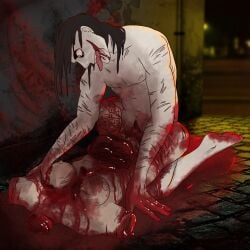 alley blood blood_in_mouth blood_on_face blood_splatter bloody_feet creepypasta cuts cuts_on_arms cuts_on_thighs dead dead_female death dirty dirty_feet drooling drooling_blood feet female female_death female_penetrated fucking gore guro guts headless human jeff_the_killer killer male male_focus male_penetrating mammal maniac mutilated mutilation necrophilia pubic_hair self_harm_scars sex stab_wound stabbed straight
