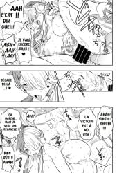 anal anal_sex ass big_breasts black_and_white bouncing_breasts bubble_butt closed_eyes comic comic_page curvy curvy_body curvy_female curvy_figure dialogue doujinshi doujinshi_page fat_ass female gear_5_luffy leg_up legs luffy male male/female moan monkey_d_luffy muscular muscular_male one_piece orgasm osuwaani perfect_body sweat sweatdrop symbol text text_bubble thick_thighs uta_(one_piece) visible_breath