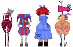 ass ass_chart ass_comparison back_view bjarruafterdark brown_hair digital_art dress gangle_(tadc) gangle_(the_amazing_digital_circus) gangle_with_thick_ribbons glitch_productions gooseworx indie_animation jester large_ass large_butt lineup pale_skin patches pink_skin pomni pomni_(tadc) pomni_(the_amazing_digital_circus) ragatha ragatha_(tadc) ragatha_(the_amazing_digital_circus) ragdoll red_hair ribbon tadc the_amazing_digital_circus thick_ass toy zooble_(tadc) zooble_(the_amazing_digital_circus)