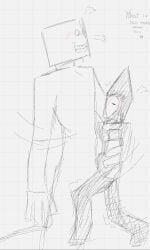 blush grin height_difference holding_partner huffing human_fleshlight lifting_partner mask messy_sketch minecraft playmate playmate_(minecraft) shivering shloringus sketch stomach_bulge struggling sweating tentacle text the_condemned the_condemned_(minecraft) thrusting whiteboardfox