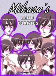 attack_on_titan choker comic comic_cover comic_page dark_lipstick dilane93 eyeshadow goth goth_girl goth_makeup mikasa_ackerman prostitute prostitution seductive seductive_look seductive_smile shingeki_no_kyojin short_hair