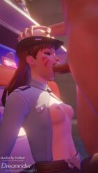 1boy 1girls 3d 9:16 alternate_costume animated areolae blender blowjob breasts breasts_out d.va dreamrider erection fellatio female large_penis light-skinned_female light-skinned_male light_skin male nipples nude nude_male open_shirt oral overwatch penis police_officer_d.va police_uniform policewoman shorter_than_30_seconds small_breasts sound straight tight_throat vertical_video video volkor