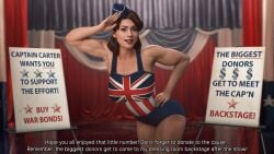 athletic athletic_female big_breasts blush breasts brown_hair brunette_female brunette_hair captain_america_(series) captain_carter clothed clothes clothing curvaceous curvaceous_body curvaceous_female curvaceous_figure curvaceous_hips curvy curvy_body curvy_female curvy_figure curvy_hips drdabblur female female_focus hips leotard long_hair marvel marvel_cinematic_universe muscular muscular_biceps muscular_female muscular_thighs peggy_carter thick_hips thick_thighs thighs tight_clothing wide_hips