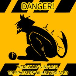 futa_on_female futanari imminent_rape original_character raped_by_monster rapes sign toonguy100 warning warning_sign werewolf werewolf_(toonguy100) werewolf_girl yellow_background