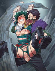 2boys age_difference anal anal_sex boy_rape chisaki_kai clothed clothed_sex cum_through_clothing domination erect_penis erect_while_penetrated exposed_chest exposed_nipples forced_penetration forced_yaoi gay gay_rape hand_on_neck izuku_midoriya kai_chisaki legs_apart legs_held_open male male/male male_only maledom malesub midoriya_izuku my_hero_academia older_dom_younger_sub older_penetrating_younger overhaul precum_drip rape restrained reverse_suspended_congress ripped_clothing standing_sex straight_to_gay suspension trapped wardrobe_malfunction wildmage yaoi young