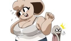 >8( 1boy 2girls ^^^ angry animal_ears animal_nose anthro bare_shoulders black_bra black_eyes blank_eyes blush body_fur bra bra_peek breasts brown_fur buck_teeth camisole canela_(inkershike) cleavage clenched_hand clothing constricted_pupils coolerinker embarrassed fat female flirting flirting_with_viewer flying_sweatdrops furry furry_female furry_male glasses hand_on_own_cheek hand_on_own_face hands_up happy hood huge_breasts inker_comics inkershike lace lace-trimmed_bra lace_bra lace_trim large_breasts long_hair looking_at_another mammal mask mature_female milf mother_and_daughter multiple_girls open_mouth original original_character plump scarf see-through shirt simple_background smile snout solo_focus surprised tank_top teeth thick_arms transparent_background turning_head underwear upper_body upper_teeth_only v-shaped_eyebrows white_background white_shirt white_tank_top wide-eyed