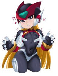 android capcom femboy male_only mega_man mega_man_zero navel nipples riso robot thighs zero_(mega_man)