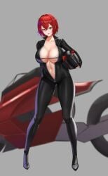 1girls 2023 alluring big_breasts bikesuit bodysuit bone_bone69 breasts bursting_breasts cleavage curvaceous curvaceous_body curvaceous_female curvaceous_figure curvaceous_hips curvy curvy_body curvy_female curvy_figure curvy_hips enticing female female_only helmet hips hourglass_figure huge_breasts large_breasts light-skinned_female light_skin looking_at_viewer massive_breasts motorcycle motorcycle_helmet open_bodysuit open_clothes original original_character red_hair seducing seductive seductive_look shiny shiny_breasts shiny_skin short_hair skin_tight teasing teasing_viewer temptation tempting tempting_viewer thick thick_breasts thick_hips thick_thighs tight_clothes tight_clothing unzipped unzipped_bodysuit voluptuous voluptuous_female wide_hips yellow_eyes zipper zipper_down zipper_pull_tab