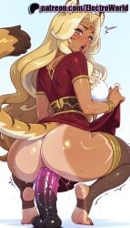 1girls 2026 afk_(series) afk_journey ai_generated antandra artist_name ass barefoot blush bracelet breasts bust chest clothes_lift dark-skinned_female dark_skin dildo electroworld feet female hi_res high_quality high_resolution highres long_hair object_insertion patreon patreon_username pussy_juice sex_toy skirt_lift soles solo stable_diffusion stirrup_legwear tail toeless_legwear toes trembling vaginal_penetration watermark