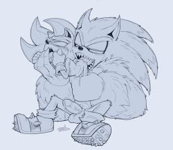 anal anthro balls bedroom_eyes big_hands blush bodily_fluids clothing deep_rimming drcorvus duo ear_blush eulipotyphlan finger_fetish finger_grab finger_lick finger_play fingers fluffy footwear gay gay_male genital_fluids genitals hedgehog hi_res holding_finger humanoid_genitalia humanoid_penis larger_male leaking_precum leg_grab licking lifting_partner male male/male mammal narrowed_eyes open_mouth oral penis precum rimming seductive sega sex shadow_the_hedgehog sharp_teeth shoes size_difference smaller_male sonadow sonic_(series) sonic_the_hedgehog sonic_the_hedgehog_(series) sonic_the_werehog sonic_unleashed spiked_clothing spiked_footwear spiked_shoes spikes stomach_bulge teeth tongue vein veiny_penis werecreature wereeulipotyphlan werehog yaoi