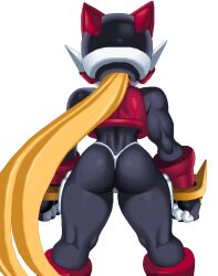 1boy android ass big_ass capcom femboy male_only mega_man mega_man_zero riso robot thick_thighs thighs zero_(mega_man)
