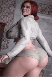 1girls 3d ai_assisted ai_generated animated artist_name ass assless_chaps big_ass big_breasts breasts cd_projekt_red cga3d chaps clothing cosplay cowgirl cowgirl_outfit crossover crossover_cosplay curvaceous curvy curvy_female curvy_figure erotichris female female_only freckles fusion fusion_character light-skinned_female looking_at_viewer mascara rear_view red_dead_redemption_(series) red_dead_redemption_2 red_hair rockstar_games sadie_adler_(cosplay) smiling solo solo_female tagme the_witcher_(series) the_witcher_3:_wild_hunt thick_thighs triss_merigold