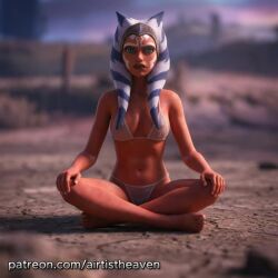 ahsoka_tano ai_generated alien alien_girl alien_humanoid animated artist_name athletic bikini bikini_bottom bikini_top blue_eyes bra clone_wars close-up close_up closeup female female_only fit high_resolution highres jedi jedi_padawan looking_at_viewer orange_body panties patreon sitting sitting_down sitting_on_floor star_wars star_wars:_ahsoka tagme thong togruta underwear video