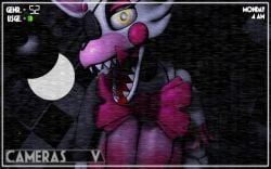 3d five_nights_at_freddy's fnaf1_location funtime_foxy_(fnaf) gameplay_screenshot lefty's_(ziilp) licking_lips mangle_(fnaf) screencap solo ziilp