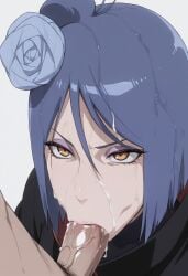 1boy 1girls adult adult_female ai_generated akatsuki_(naruto) anime_style balls bathing between_legs blowjob blue_hair blush breasts clothed_female_nude_male clothed_sex clothing coat collarbone completely_nude dress eye_contact faceless_male fellatio female flower flower_in_hair fully_clothed hair_ornament human human_female human_male human_only konan kunoichi light-skinned_female light-skinned_male light_skin looking_at_viewer male male/female male_pov mature mature_female milf naruto naruto_(series) naruto_shippuden night ninja nipples nude oral oral_sex orange_eyes outercourse pale-skinned_female pale_skin partial_male penis penis_in_mouth pink_nipples plain_background pov pov_eye_contact rose rose_(flower) sex short_hair simple_background straight straight_hair sucking sucking_penis testicles uncensored unseen_male_face upper_body veiny_penis wet white_background