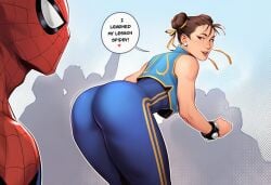 1boy 1boy1girl 1girls ai_generated ass big_ass big_breasts big_thighs breasts bust busty capcom chest chun-li crossover curvaceous curvy curvy_figure digital_media_(artwork) eastern_and_western_character female hips hourglass_figure huge_ass huge_breasts huge_thighs large_ass large_breasts large_thighs light-skinned_female light-skinned_male light_skin male male/female marvel marvel_comics marvel_vs._capcom mature mature_female peter_parker phophopho slim_waist spider-man spider-man_(series) straight street_fighter thick thick_hips thick_legs thick_thighs thighs voluptuous voluptuous_female waist wide_hips