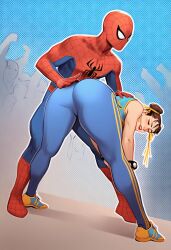 1boy 1boy1girl 1girls ai_generated ass ass_focus big_ass big_breasts big_thighs breasts bust busty capcom chest chun-li crossover curvaceous curvy curvy_figure digital_media_(artwork) eastern_and_western_character female hips hourglass_figure huge_ass huge_breasts huge_thighs large_ass large_breasts large_thighs light-skinned_female light-skinned_male light_skin male male/female marvel marvel_comics marvel_vs._capcom mature mature_female peter_parker phophopho slim_waist spider-man spider-man_(series) straight street_fighter thick thick_hips thick_legs thick_thighs thighs voluptuous voluptuous_female waist wide_hips