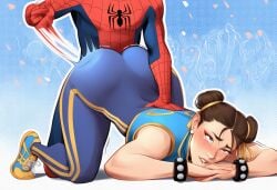 1boy 1boy1girl 1girls ai_generated ass ass_focus ass_slap big_ass big_breasts big_thighs breasts bubble_ass bubble_butt bust busty capcom chest chun-li crossover curvaceous curvy curvy_figure digital_media_(artwork) eastern_and_western_character female hips hourglass_figure huge_ass huge_breasts huge_thighs large_ass large_breasts large_thighs light-skinned_female light-skinned_male light_skin male male/female marvel marvel_comics marvel_vs._capcom mature mature_female peter_parker phophopho round_ass slap slapping_ass slapping_butt slim_waist spider-man spider-man_(series) straight street_fighter thick thick_hips thick_legs thick_thighs thighs voluptuous voluptuous_female waist wide_hips