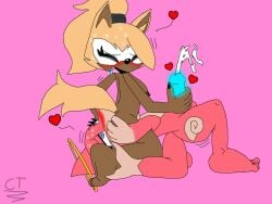 angel_halo blonde_hair blush breasts carrot_the_mama_bun_bun~ completely_nude completely_nude_female cum drooling eating_ass facesitting first_porn_of_artist freckles futanari glowing_penis handjob hands_on_ass heart heart-shaped_pupils magenta_background nails ponytail shark_tail sharnom_(sharnom) sonic_(series) sonic_the_hedgehog_(comics) sonic_the_hedgehog_(series) sweating thatrabbitthicc thrusting whisper_the_wolf wolf_tail