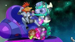 16:9 3_toes 4_fingers alcohol alien anthro anthro_dominating_humanoid anthro_penetrating anthro_penetrating_human beverage beyra_kusovai bitchsuit bodysuit bogexplosion bondage bondage_gear bound breasts brown_hair chicken-wing_tied clothing colored container cup dildo dildo_in_mouth dildo_in_vagina dildo_insertion dominant dominant_anthro drinking_glass exposed_breasts feet female female/female fingers frogtied genitals glass glass_container glass_cup green_eyes group hair halo_(series) hands_behind_back hannah_barca hi_res human human_on_anthro human_penetrated humanoid humanoid_on_anthro interspecies kig-yar latex latex_clothing legs_tied mammal microsoft non-mammal_breasts oral oral_penetration penetration pupils red_hair ruuhtian sangheili scalie sex sex_toy sex_toy_in_mouth sex_toy_in_vagina sex_toy_insertion skinsuit slit_pupils tight_clothing toes trio vaginal_penetration vonna_yar vulva widescreen wine wine_glass xbox_game_studios yellow_eyes