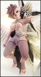 3d_(artwork) absurd_res animal_genitalia animal_penis anthro balls big_breasts black_border blender_(artwork) bodily_fluids border breasts canid canine canine_genitalia canine_penis clothing cum cum_drip cum_from_vagina cum_in_vagina cum_inside digital_media_(artwork) dripping duo ejaculation erection fangs female female_penetrated fishnet_clothing fishnet_legwear fishnet_topwear fox fur genital_fluids genitals hand_on_hip hi_res knot leaking_cum legwear lill_esp looking_pleasured male male/female male_penetrating mammal penetration penile penis rexouium sex sex_in_air simple_background smile tail teeth topwear vaginal_penetration vulva wings