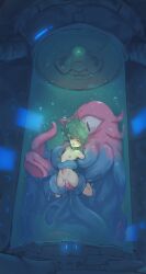1girls absurdres asphyxiation breasts censored collar commentary commission completely_nude drowning english_commentary female green_hair highres metal_collar monster mosaic_censoring nipples nude one-punch_man peril rape restrained rou_(rou22) second-party_source sex small_breasts stasis_tank stomach_bulge tatsumaki tentacle tentacle_sex teratophilia underwater underwater_peril underwater_sex
