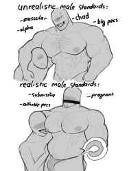apzapuru bara big_pecs gay licking licking_nipples male male_only male_pregnancy meme mpreg muscular_male pregnant size_difference small_dom_big_sub thong