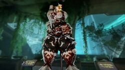 1girls 3d 3d_animation animated ass ass_focus bouncing_ass breasts follie_(warframe) hips holding_object holding_weapon huge_ass indoors kein_wal large_ass large_breasts presenting sideboob song thick_thighs thighs twerking video warframe wide_hips