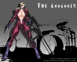 1girls 2007 alluring assassin big_breasts blonde_female blonde_hair bodysuit breasts bursting_breasts choker cleavage collar curvaceous curvaceous_body curvaceous_female curvaceous_figure curvaceous_hips curvy curvy_body curvy_female curvy_figure curvy_hips dagger enticing female gun hips hourglass_figure huge_breasts large_breasts light-skinned_female light_skin looking_at_viewer massive_breasts namco nina_williams old_art open_bodysuit open_clothes rifle seducing seductive seductive_look shiny shiny_breasts shiny_skin skin_tight sniper_rifle teasing teasing_viewer tekken temptation tempting tempting_viewer thick thick_breasts thick_hips thick_thighs tight_clothes tight_clothing unzipped unzipped_bodysuit vehicle voluptuous voluptuous_female weapon wide_hips yuri-ai zipper zipper_down zipper_pull_tab