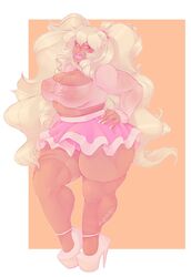 big_breasts bimbo female gem_(species) jasper_(steven_universe) kokobuttz muscular_female pussy pussy_visible_through_clothes steven_universe tagme thick_thighs