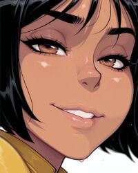 1girls ai ai_art ai_generated alex_(totally_spies) big_ass big_boobies big_breasts big_butt black_hair kinia orange_eyes short_hair tagme totally_spies