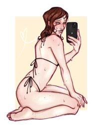 1girls bikini dispatch_(game) female genderswap_(mtf) holding_phone rule_63 skinny solo taking_picture taruluvr thong waterboy_(dispatch)