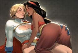 1001_nights 2girls ai_generated aladdin aladdin_(1992_disney_film) alien alien_girl alien_humanoid alien_look_like_human arabian arabian_female ass big_ass big_breasts big_thighs blonde_female blonde_hair breasts brown-skinned_female brown_body brown_skin crossover curvaceous curvy curvy_figure dark-skinned_female dark_skin dc dc_comics digital_media_(artwork) disney disney_princess female hips hourglass_figure huge_ass huge_breasts huge_thighs humanoid jasmine_(aladdin) justice_league justice_society_of_america kara_zor-el karen_starr kryptonian large_ass large_breasts large_thighs legs light-skinned_female light_skin mature mature_female olive_skin phophopho power_girl princess princess_jasmine slim_waist superman_(series) thick thick_hips thick_legs thick_thighs thighs voluptuous waist wide_hips wide_thighs