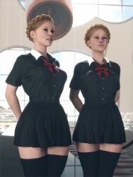 2girls 3d atomic_heart ballerina big_ass big_breasts big_thighs blonde_hair breasts bust busty crown_braid curvaceous curvy curvy_female curvy_figure cyborg cyborg_girl digital_media_(artwork) ekaterina_nechayeva female focus_entertainment hips hourglass_figure huge_ass huge_breasts humanoid large_breasts left_(atomic_heart) legs light-skinned_female light_skin mature mature_female mundfish right_(atomic_heart) the_twins_(atomic_heart) thick thick_hips thick_legs thick_thighs thighs twins voluptuous voluptuous_female waist wide_hips word2