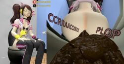 (theusagiboy1406) 1girl, 1girls 3d 3d_(artwork) 3d_model 3d_render ass ass_focus atlus bare_ass bare_butt bathroom bottomless bra brown_hair butt_focus feces female female_focus female_only girl kujikawa_rise light-skinned_female light_skin patreon patreon_logo patreon_username persona persona_4 scat sfm shit shitting source_filmmaker toilet toilet_use turd turd_hanging_out turds twintails twitter_username
