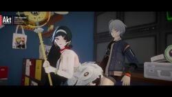 1boy 1boy1girl 1girls 3d 3d_(artwork) 3d_animation akt animated astra_yao bare_ass doggy_style female_penetrated from_behind_position sound standing_doggy_style tagme tits_out video wise_(zenless_zone_zero) zenless_zone_zero