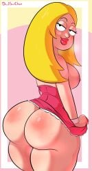 1girls alternate_version_available american_dad areolae ass ass_focus big_ass big_breasts bimbo black_eyes blonde_hair blush breasts breasts_out davidsanchan dress dress_lift exposed_breasts female female_only francine_smith hair half-closed_eyes hand_mark huge_ass lips lipstick long_hair looking_back markings mature mature_female mature_woman milf mother nipples pink_dress pink_lips pink_lipstick slap_mark solo solo_female spank_marks steam steamy_breath sweat sweatdrop thick_lips thick_thighs thighs